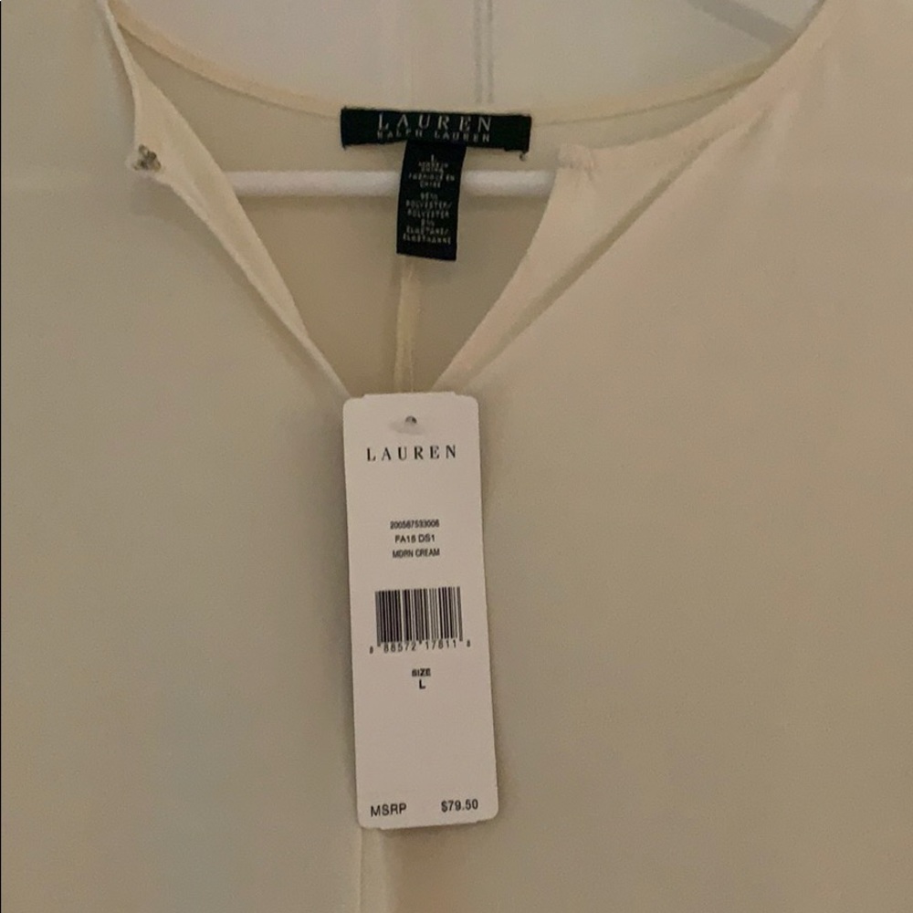 Ralph Lauren white/cream colored ladies blouse - Picture 2 of 2